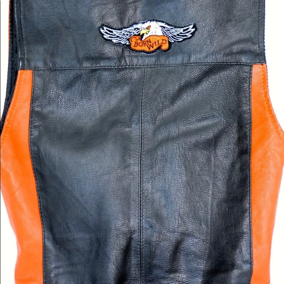 Harley Davidson Youth Boy's Leather Vest Black XS - Picture 2 of 6